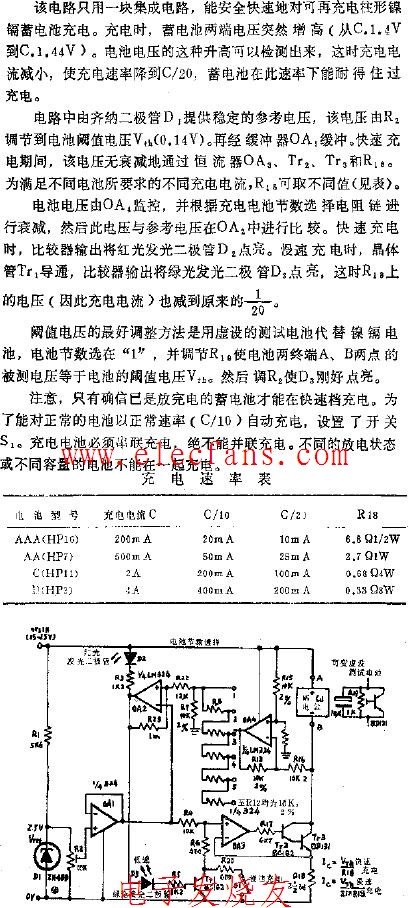 自动快速充电的镍镉充电器