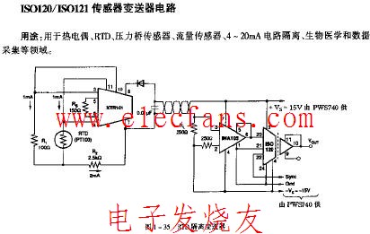 <b class='flag-5'>ISO120-ISO121</b>傳感器變送器<b class='flag-5'>電路</b>