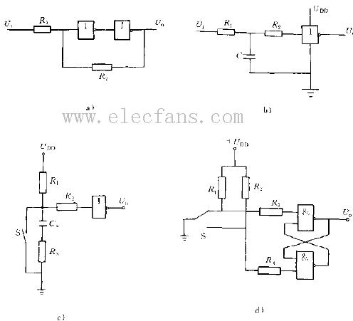 防止cmos输入端噪声干扰和触点抖动的<b class='flag-5'>几种方法</b>