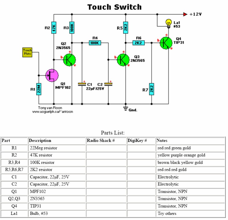 touch swicth circuit