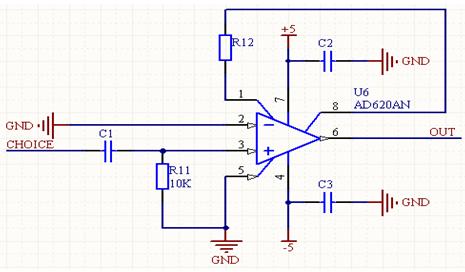 AD620前置放大電路圖