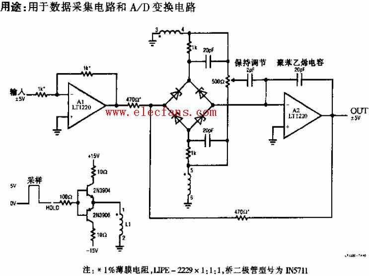 數據采集和AD轉換電路圖