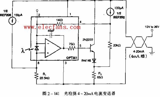 電流變送器電路圖(光檢測4-20MA)