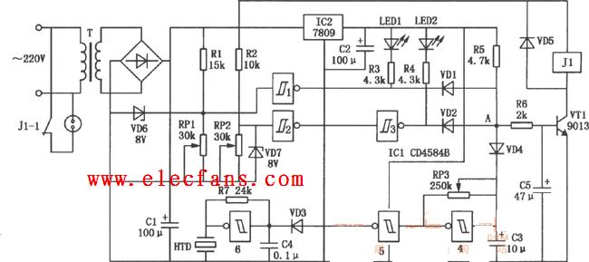 电压保护器电路图及原理图