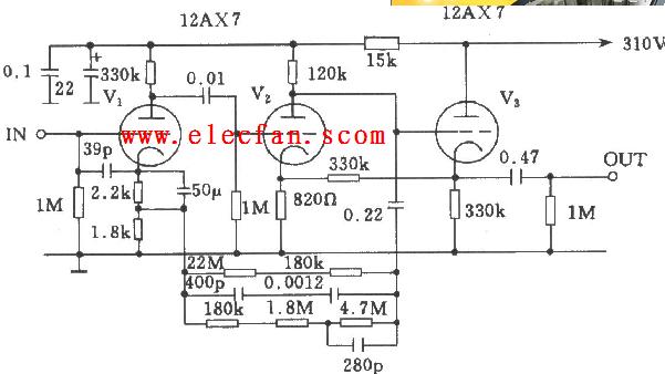 Mamn C22电子管均衡放大器电路图