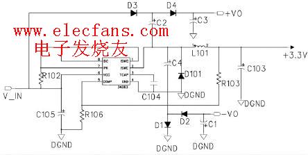 輸出3三路電壓的34063電路