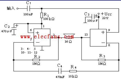 LM378 btl電路(LM378引腳圖)應用電路