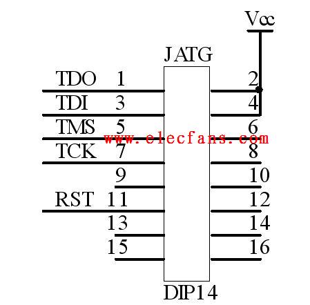 msp430 jtag 接口电路图