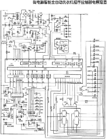 爱德XQB45-4DA洗衣机程序控制器电原理图