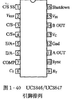 UC3846的内部功能框图及引脚图
