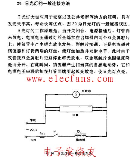 日光燈的工作原理及原理圖