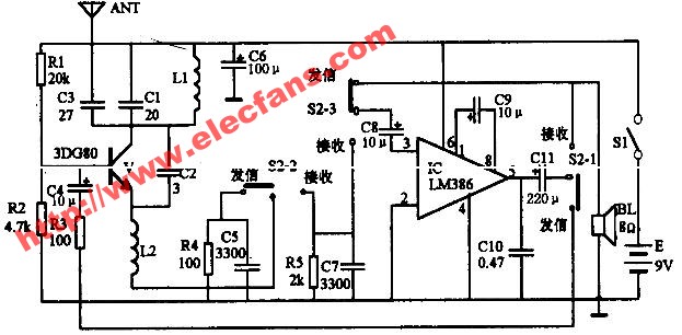 <b class='flag-5'>對(duì)講機(jī)電</b>路圖