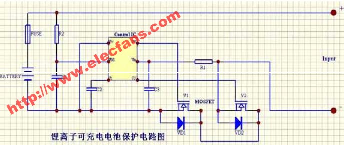 鋰離子<b class='flag-5'>可充電電池</b>保護電路圖(帶工作原理分析)