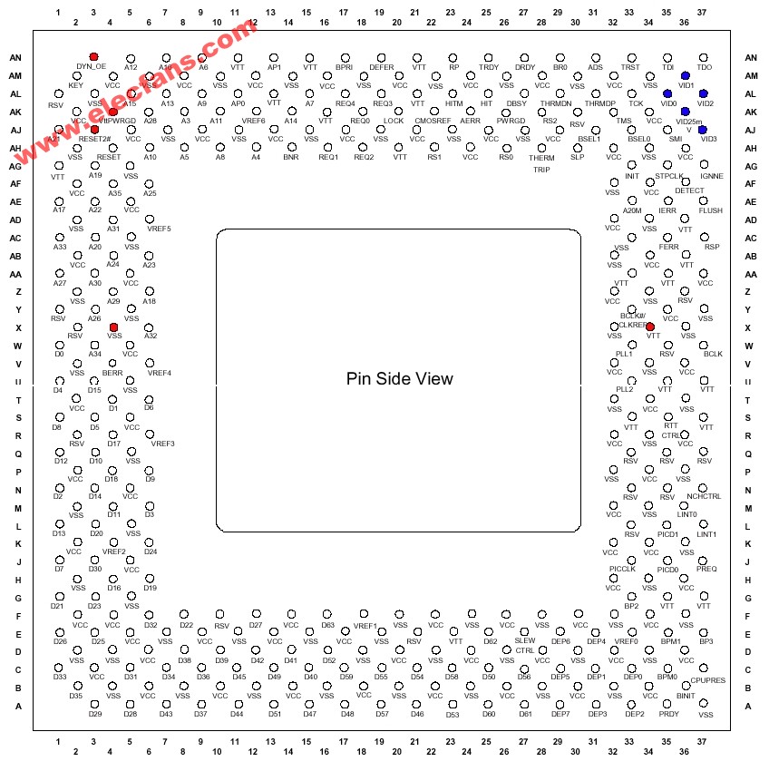 370<b class='flag-5'>cpu</b>引脚管脚针脚<b class='flag-5'>定义</b>图