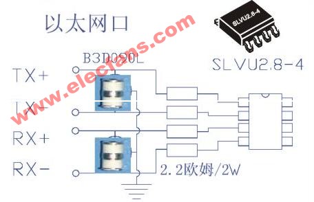 以太網口的浪涌保護電路