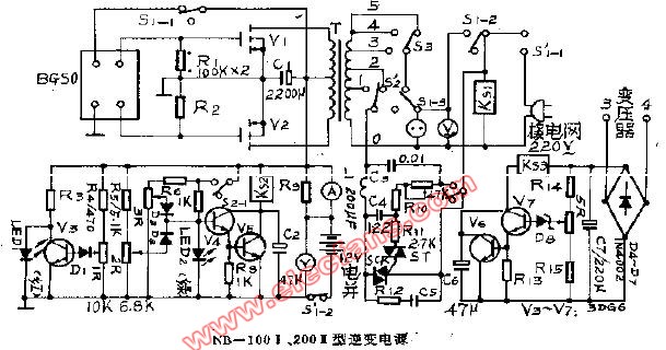 NB-100，200型逆变电源电路 (国外电源电路)