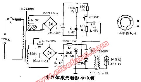 半導(dǎo)體激光器脈沖電源電路 (國外電源電路)