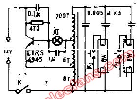 高頻點(diǎn)燈逆變電路 (國外電源電路)