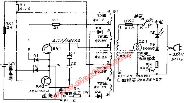 实用微型应急电源电路 (<b class='flag-5'>国外电</b>源电路)