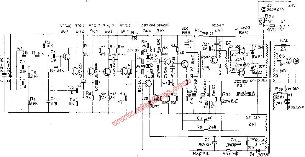 300W晶體管正弦波逆變電源電路