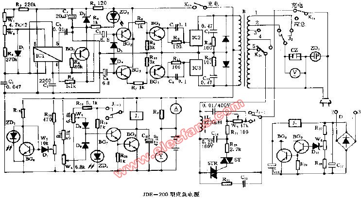 JDE-200型應(yīng)急電源電路