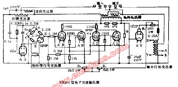 VR305型电子交流稳压器电路