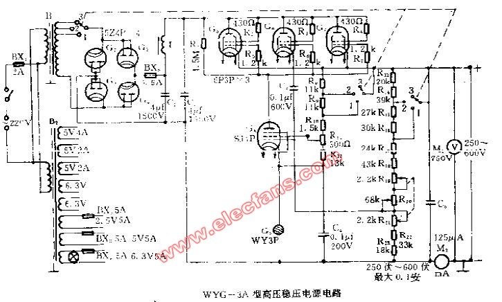 WYG-3A型高压稳压电源电路