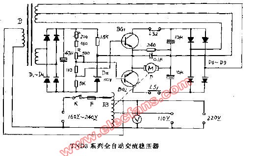 TND3系列<b class='flag-5'>全自動(dòng)</b><b class='flag-5'>交流</b><b class='flag-5'>穩(wěn)壓器</b><b class='flag-5'>電路</b>