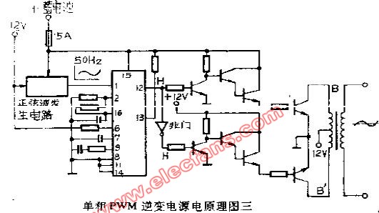 單相PWM逆變<b class='flag-5'>電源線路</b>圖