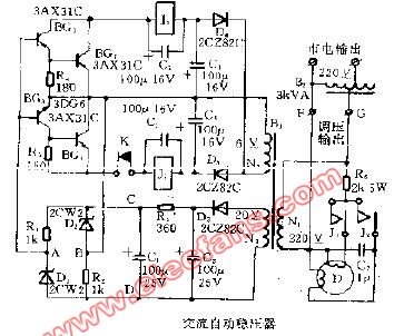 <b class='flag-5'>交流</b>自動(dòng)<b class='flag-5'>穩(wěn)壓器</b><b class='flag-5'>電路</b>