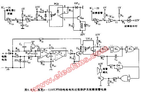 东芝U-1100UPS的电池<b class='flag-5'>电压过低</b>保护及故障报警电路