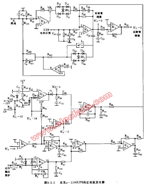 東芝U-1100<b class='flag-5'>UPS</b>的<b class='flag-5'>正弦波</b>發生器<b class='flag-5'>電路</b>