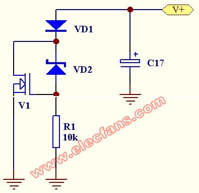 電池的過壓吸收電路