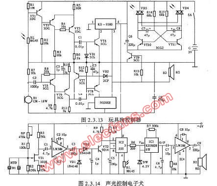 玩具狗控制器電路圖