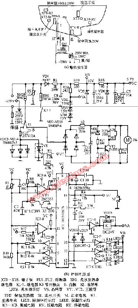 山星SX-B31微电脑电热水瓶电路图