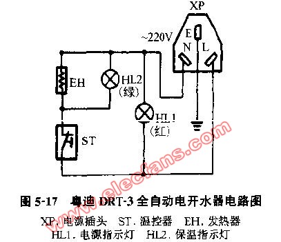 粤迪DRT-3全自动电开水器电路图