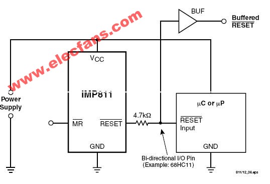 IMP811/IMP812組成的復位電路