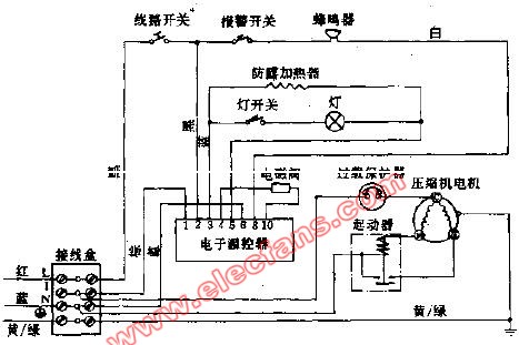 香雪海牌BCD-255型电冰箱电路图