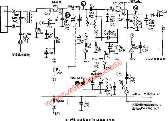 FM AM收音机的FM高频头电路