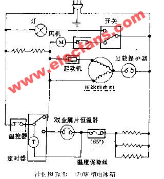 电冰箱接线原理图图片