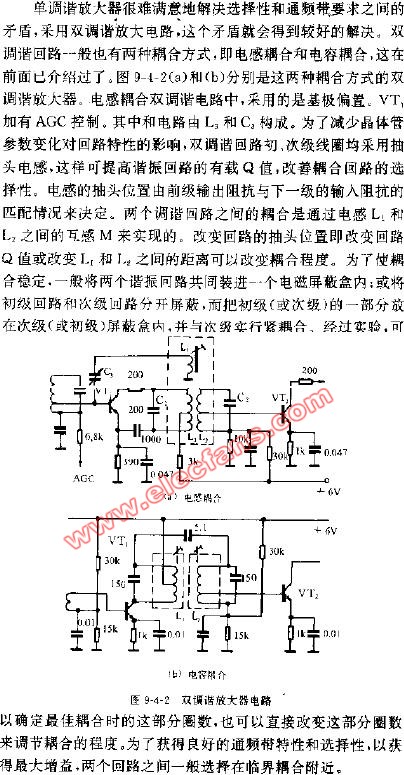 雙<b class='flag-5'>調(diào)諧放大器</b>電路