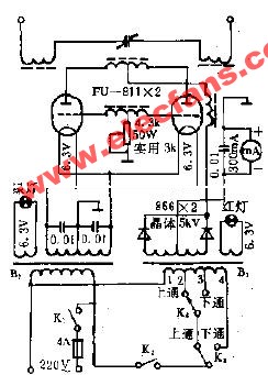 9-81型超短波电疗机电路原理图