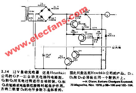 <b class='flag-5'>12V</b>自動(dòng)<b class='flag-5'>充電器</b>線路<b class='flag-5'>圖</b>