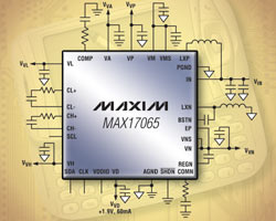 MAX17065 高度集成的PMIC提供高性价比的高性能OL