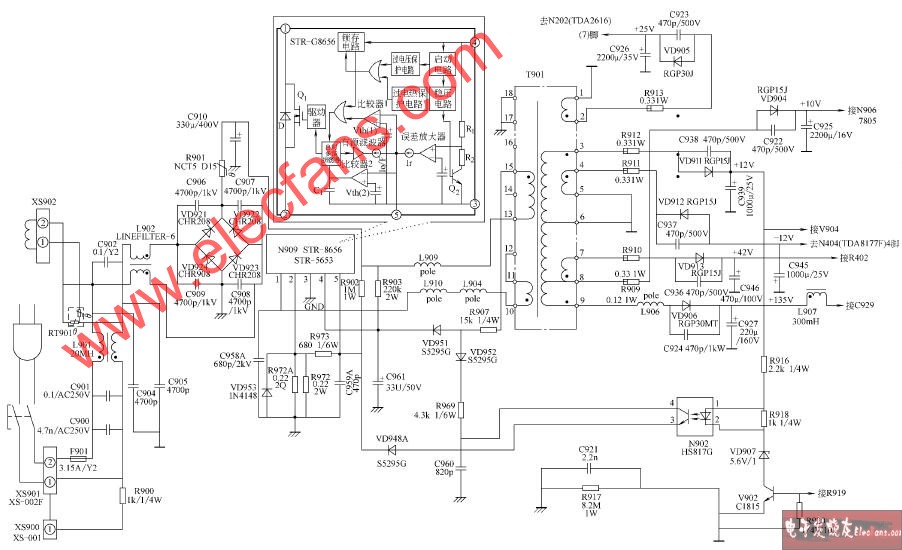 <b class='flag-5'>康佳</b><b class='flag-5'>T</b>3476S<b class='flag-5'>彩電</b>開關(guān)電源<b class='flag-5'>電路</b>