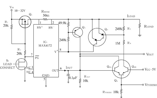 用MAX4172构建32V的电路断路器