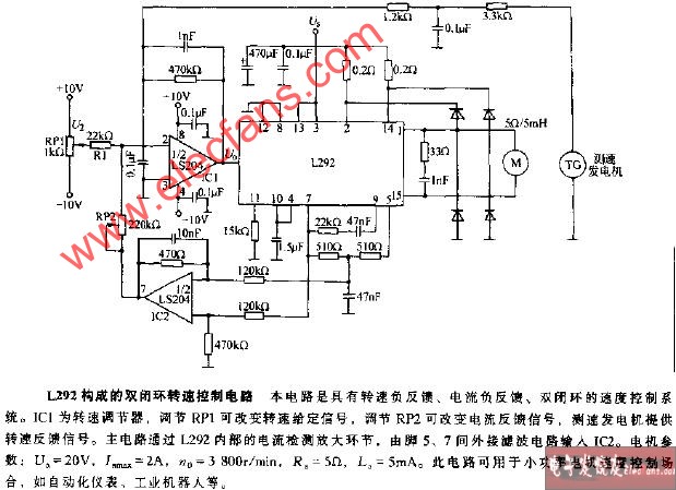 L292構(gòu)成的雙閉環(huán)轉(zhuǎn)速控制電路