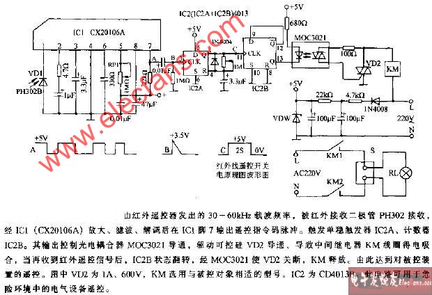 <b class='flag-5'>紅外線</b><b class='flag-5'>遙控</b>控制<b class='flag-5'>電路</b>