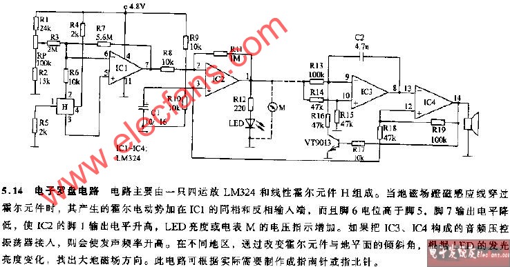 <b class='flag-5'>電子</b><b class='flag-5'>羅盤</b>電路