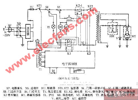 三力牌電腦式微波爐電路圖